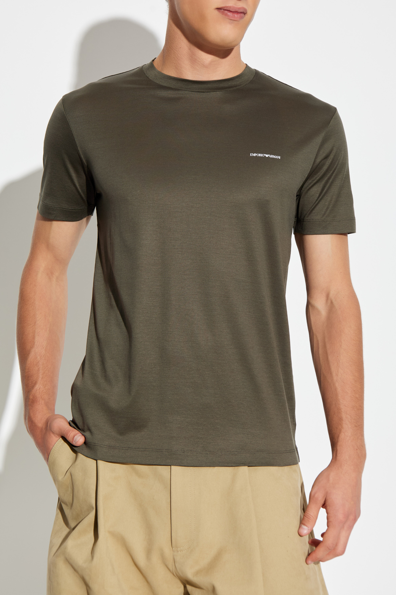 Emporio Armani T-shirt with printed logo | Men's Clothing